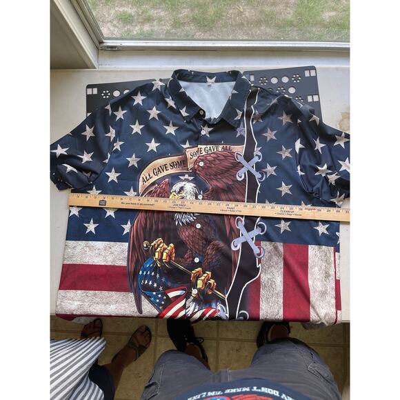 Men’s 4 XL Patriotic button shirt - Picture 4 of 5